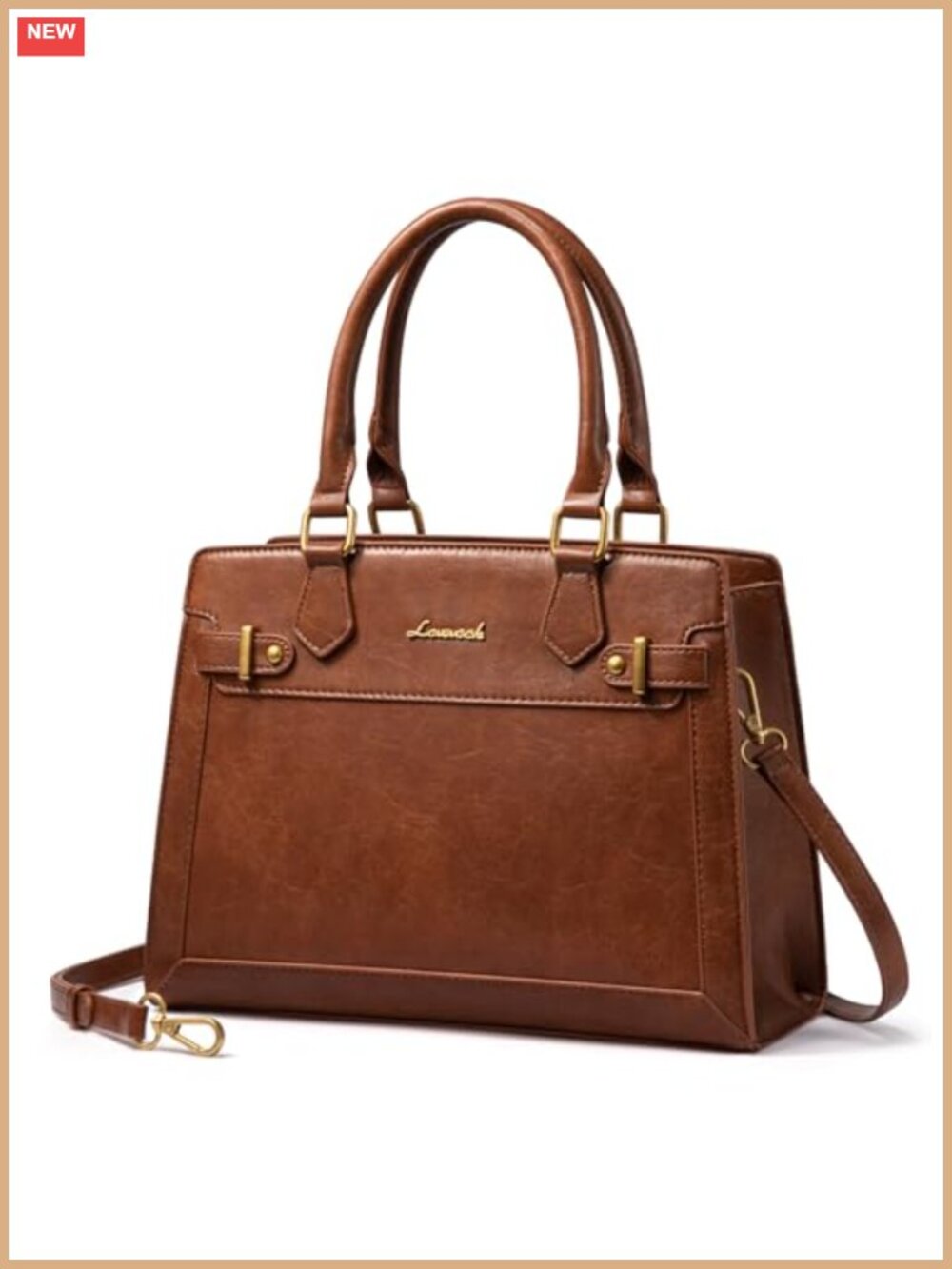 Faux Leather Satchel Purse Womens Tote Shoulder Bag Top Handle Handbags